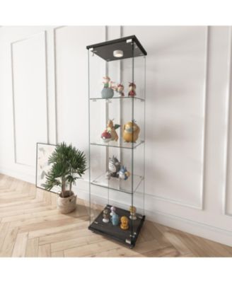 LED Glass Display Cabinet - Black