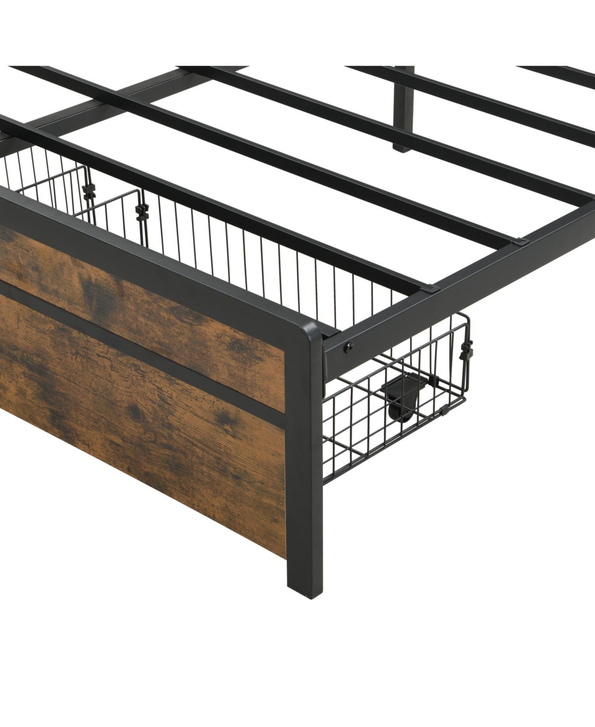 Streamdale Furniture Led Bed Frame with Storage Drawers & Usb Charging