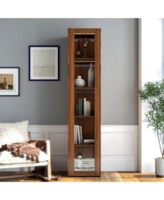 Glass Door Display Cabinet with LED Lights