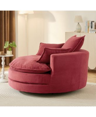 Streamdale 360 Swivel Barrel Chair with Pillows