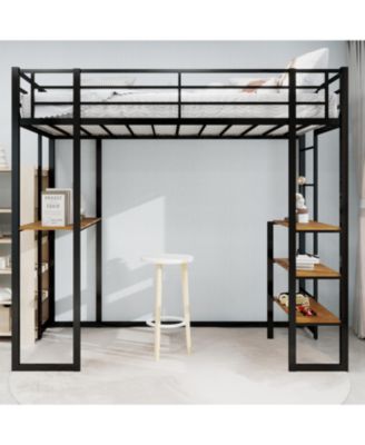 + Multi-Piece Set + Iron + L-Shaped Desk & Stairs + Bed