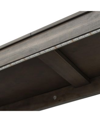 Twin Murphy Bed with LED Light - Brown