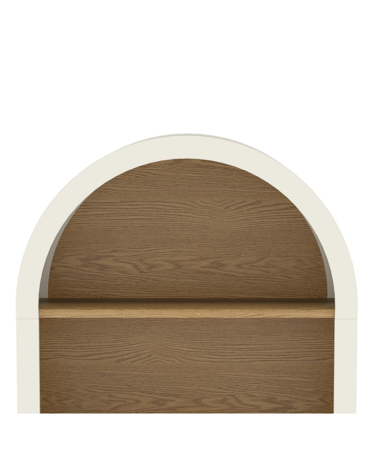 Streamdale Furniture Arched & Woodgrain 3-Shelf Bookcase
