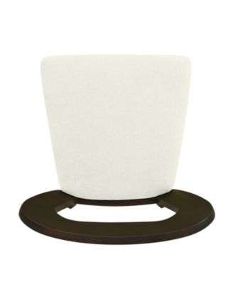 Dining Chair Without Arm (dark brown+beige) Set of 2