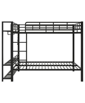 Streamdale Metal Bunk Bed with Storage, LED Light