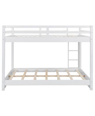 Wood Queen Size Bunk Bed with Ladder