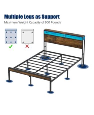 Metal Bed Frame with LED, Heavy Duty, Noise Free