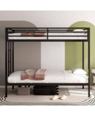 Adam Metal Twin Bunk Bed with Ladder