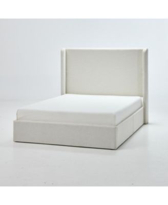 + King + Chenille + Upholstered + Platform Bed Frame