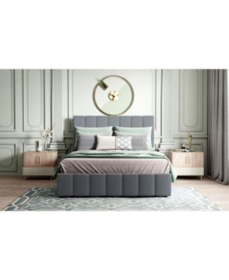 Upholstered Platform Bed w/ Hydraulic Storage