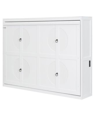 Full Size Murphy Bed Wall Bed,White