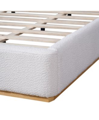 King Size Bed Frame, Boucle Wingback Headboard