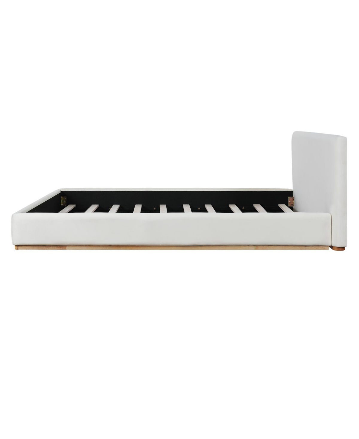 Streamdale Furniture Queen Bed with Solid Wood Frame in Elegant White Finish