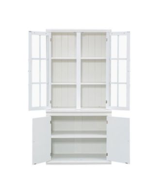 + 75" + Wood + Glass Doors + Pantry