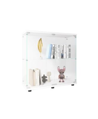 Glass Display Cabinet with Lock & Doors