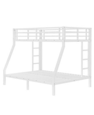 Metal Twin Over Full Bunk Bed, Space-Saving