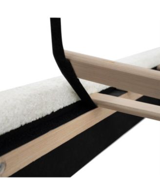 Queen Bed Frame, 55.5" Upholstered Headboard, Boucle Fabric
