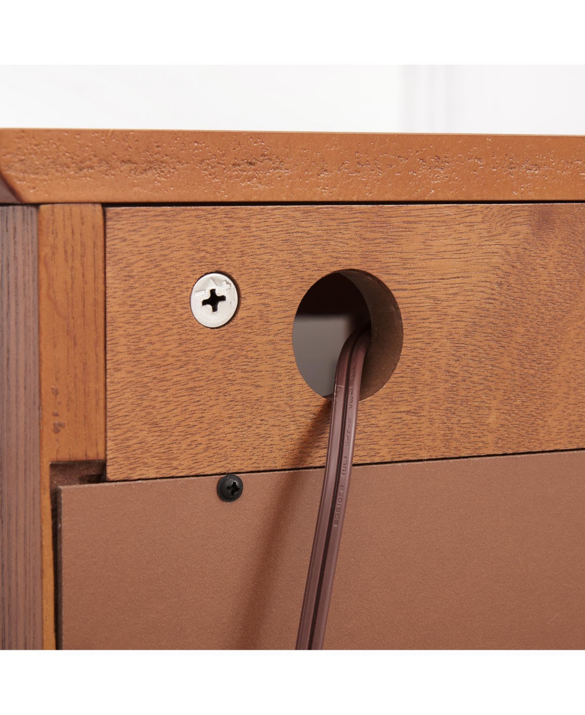 Streamdale Furniture Elegant 2-Door Curio Cabinet - Lighted Display, Oak Finish