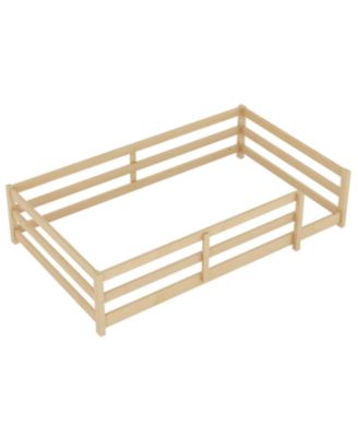 Floor Bed Montessori with Fence - Natural