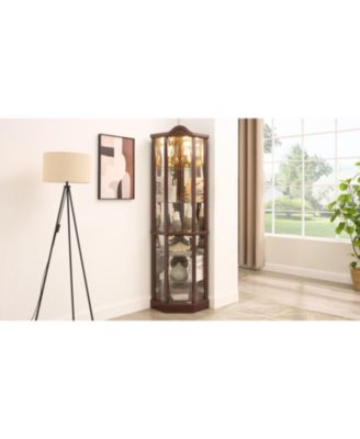 Lighted Corner Curio Cabinet