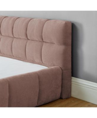 California King Upholstered Platform Bed Frame - Pink