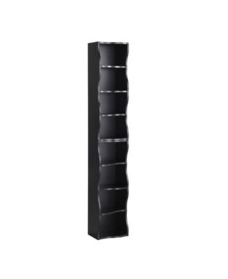 Wavy 8-Layer Adjustable Bookshelf - Narrow & Multifunctional