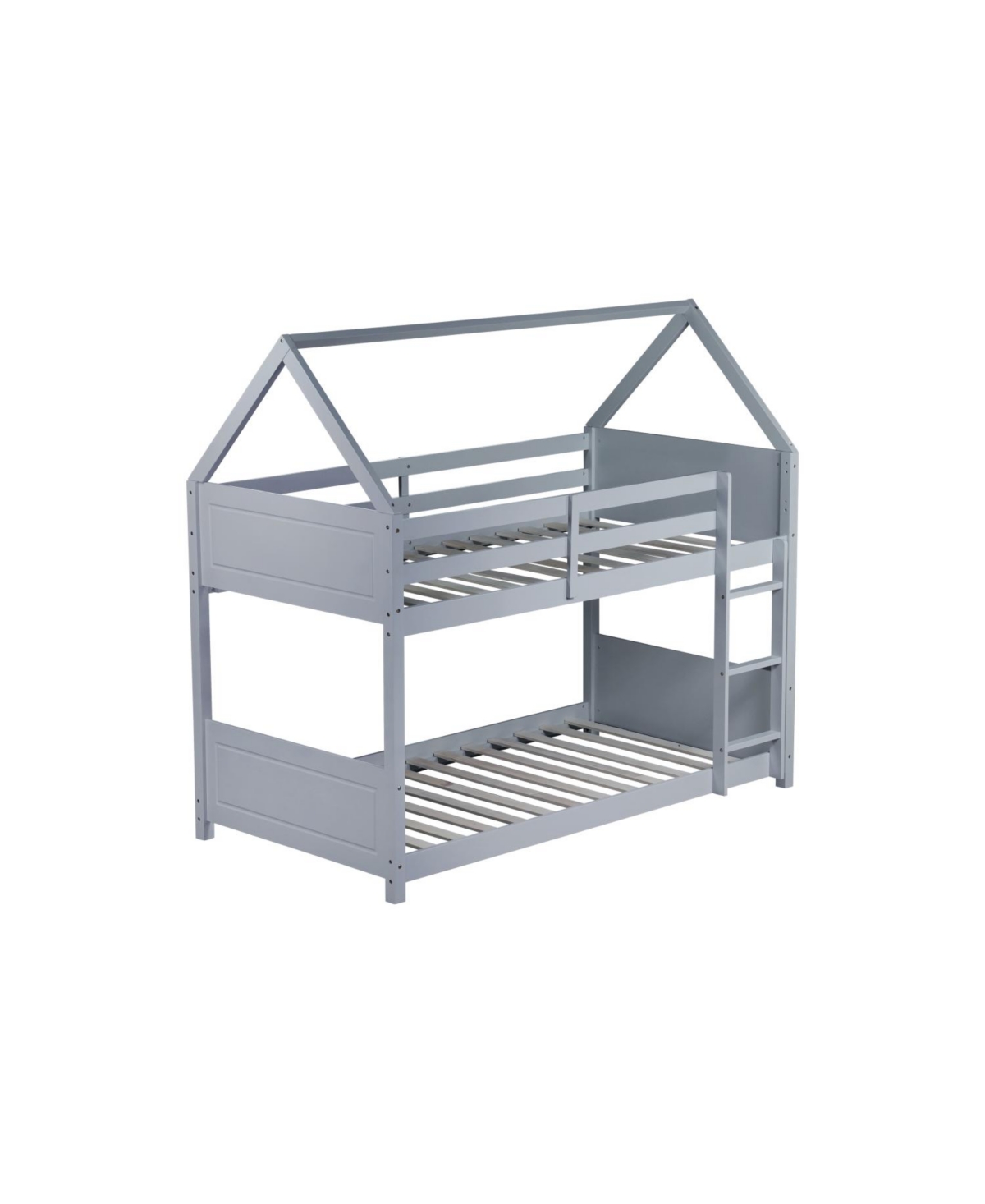 Streamdale Furniture Twin Over Twin House Bunk Bed with Guardrails