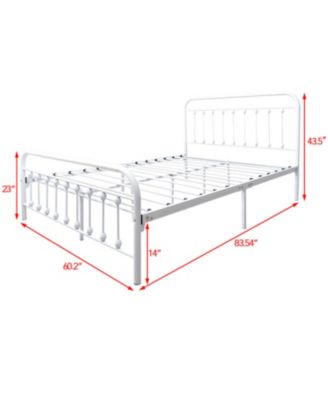  Victorian White Metal Bed Frame