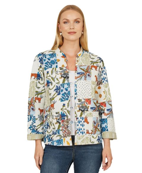 Женские куртки Yumi Women's Indian Patchwork Reversible Jacket