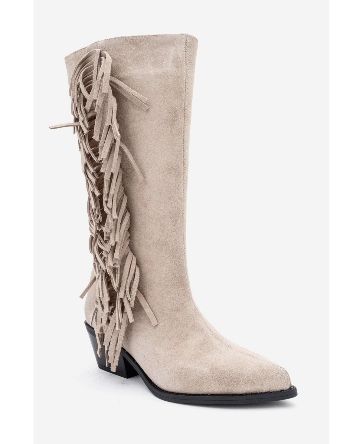 Forever & Always Shoes Women Orlo Leather Fringed Western Boot