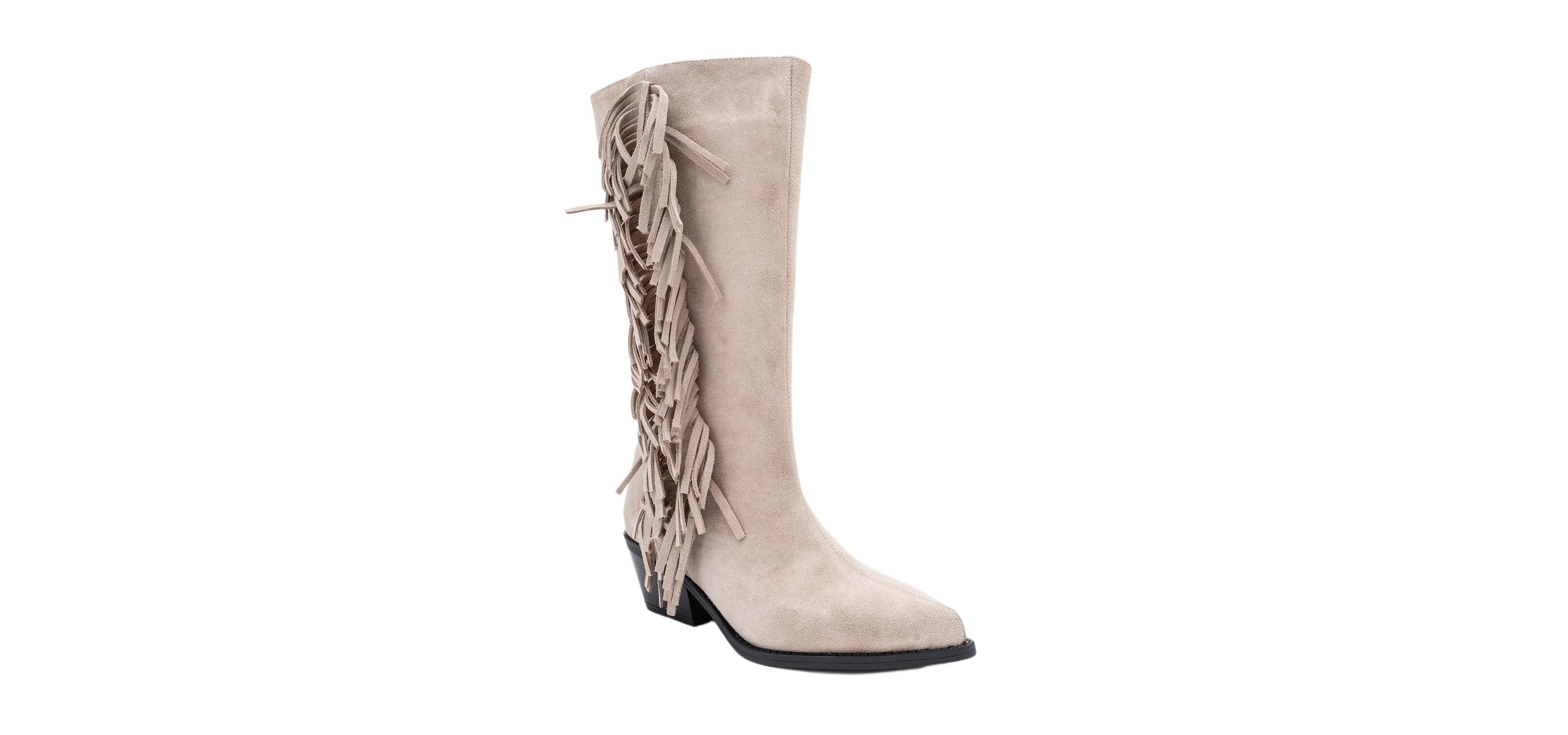 Forever & Always Shoes Women Orlo Leather Fringed Western Boot