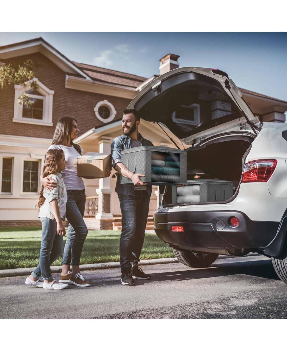 Sorbus Foldable Storage Bag Organizers, Large Clear Window & Carry Handles, Great for Clothes, Blankets, Closets, Bedrooms, and more