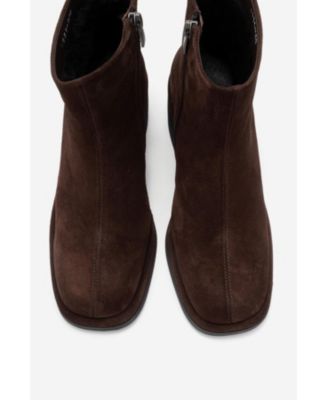 Forever & Always Women's Shoes Junae Leather Block Heel Boot (Women)