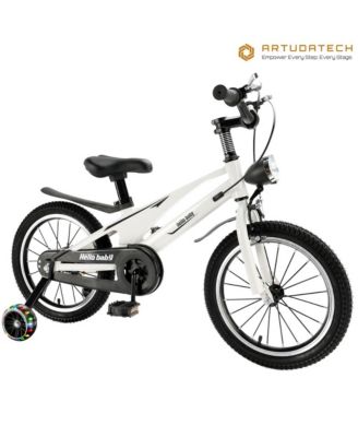 16-Inch Lightweight Kids Bike with Magnesium Alloy Frame, Training Wheels & Dual Brakes