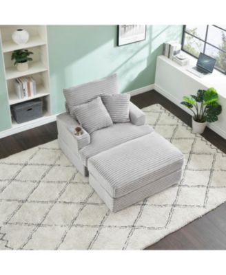 Streamdale Cozy 39" Spring Armchair & Ottoman Set