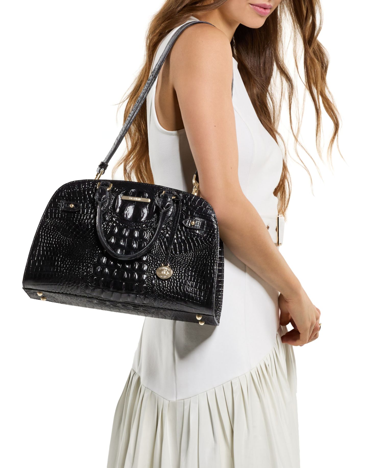 Angelina Melbourne Medium Leather Satchel Bag