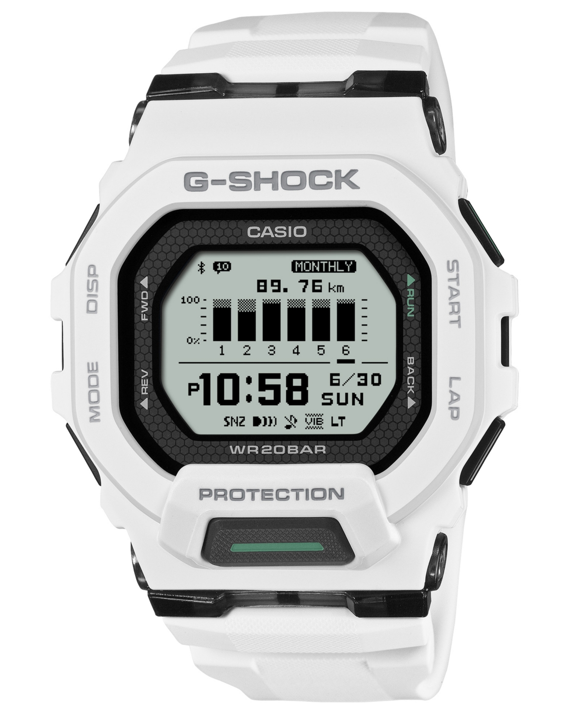 G-Shock Men's Japanese Quartz White Resin Watch, 45.9mm