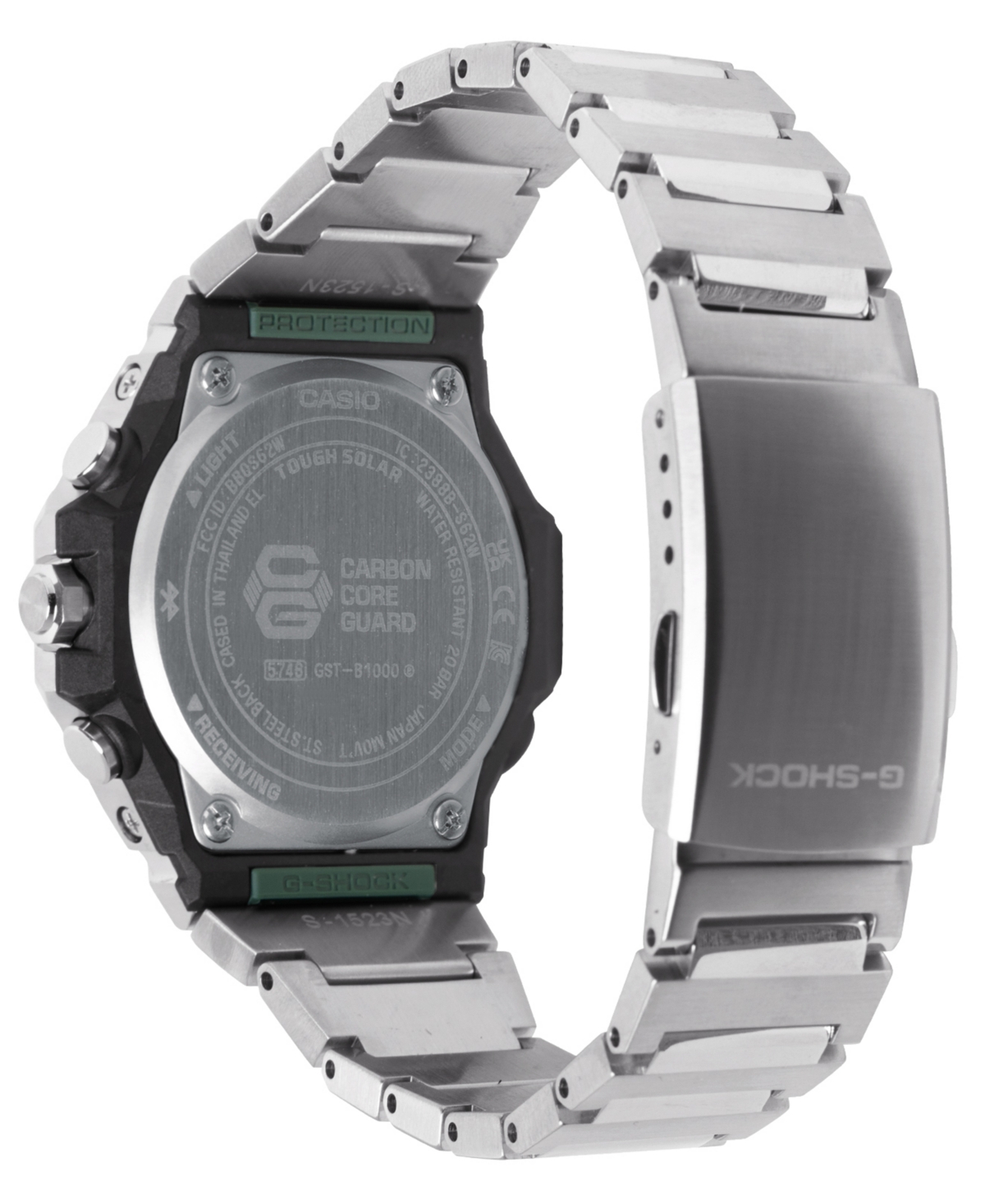 G-Shock Men's Japanese Quartz Silver-Tone Stainless Steel Watch, 44.2mm