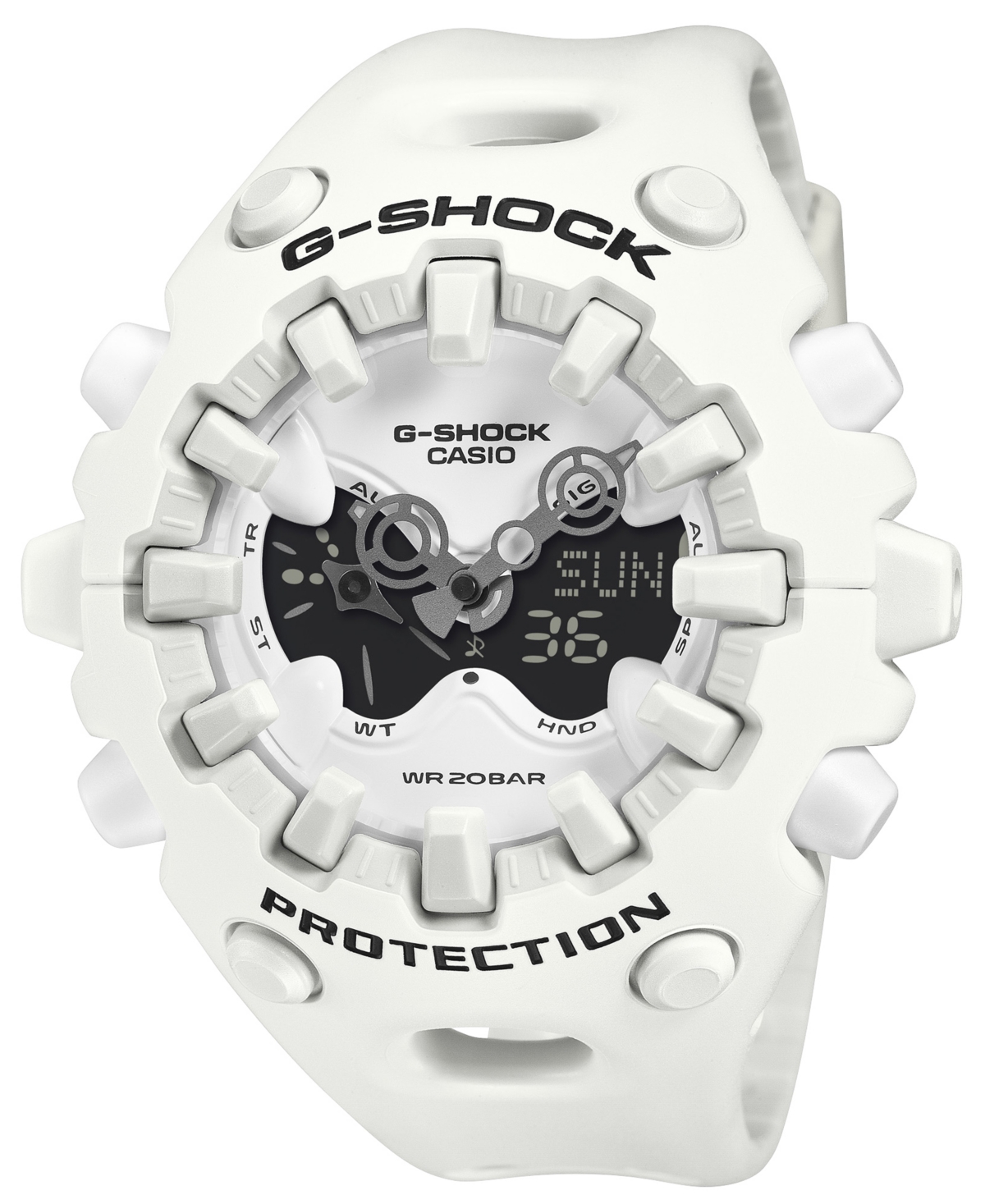 G-Shock Men's Japanese Quartz White Resin Watch, 58.2mm