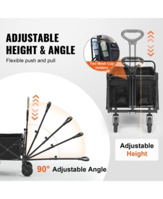 Compact Folding Wagon with All-Terrain Wheels & 220 lbs Capacity