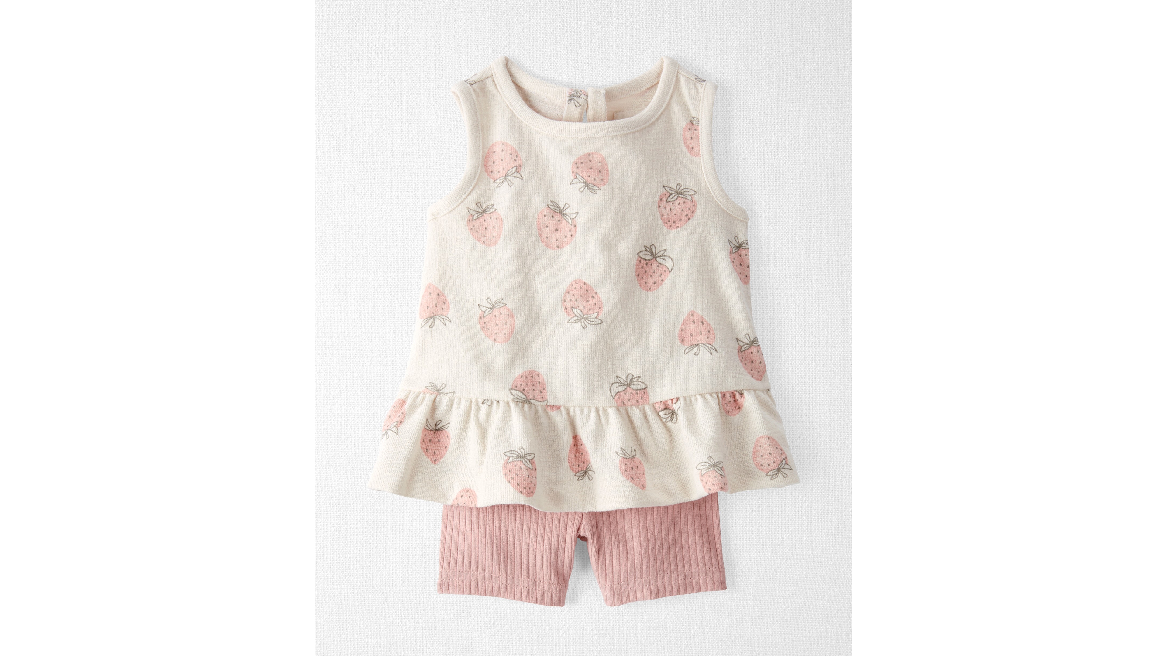 Little Planet by Carter's Baby Girls' Berry Patch Round Neck Top and Shorts, 2-Piece Set