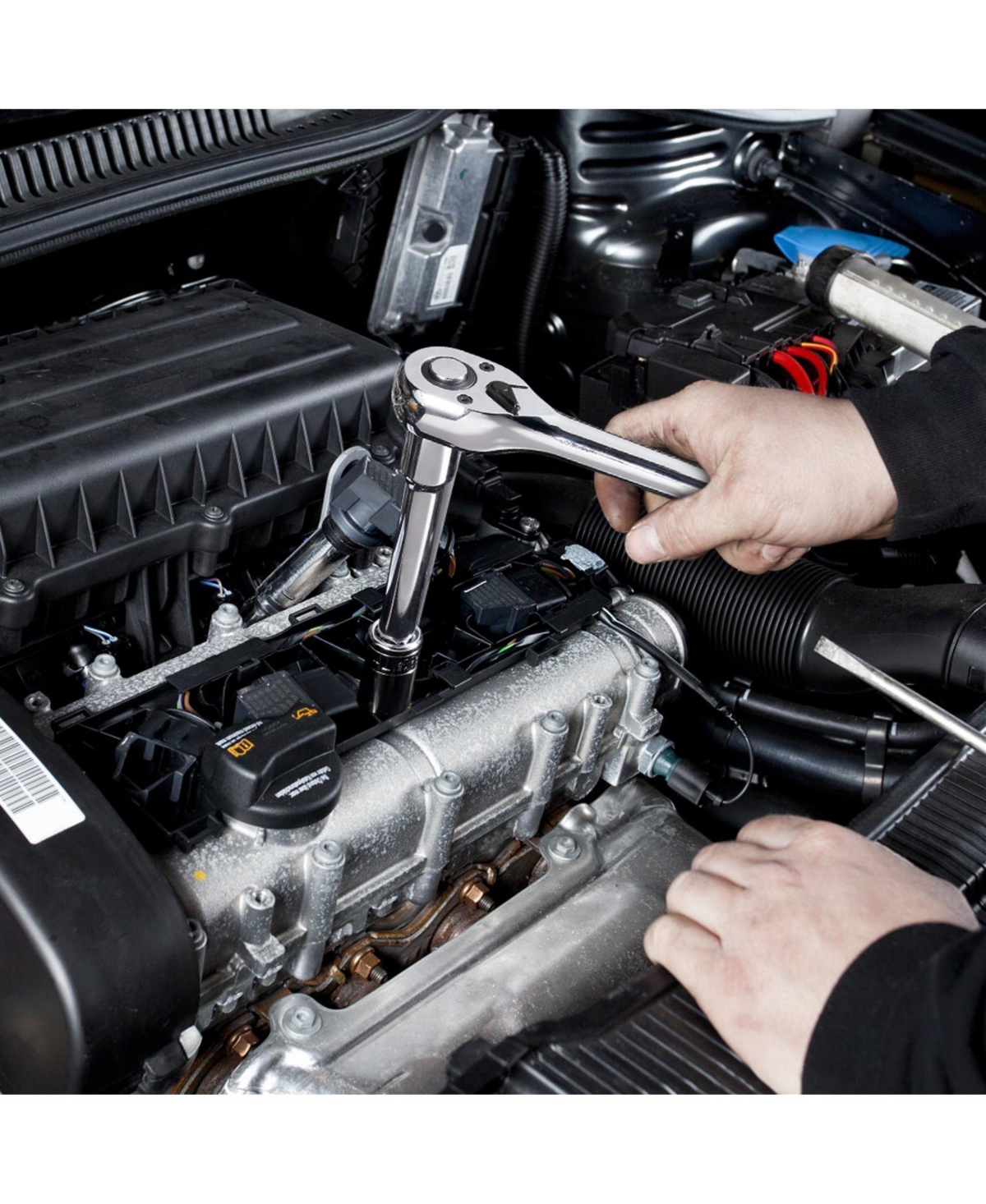 Sugift 145-Piece Professional Tool Set with Sae/Metric Sockets & Storage Case