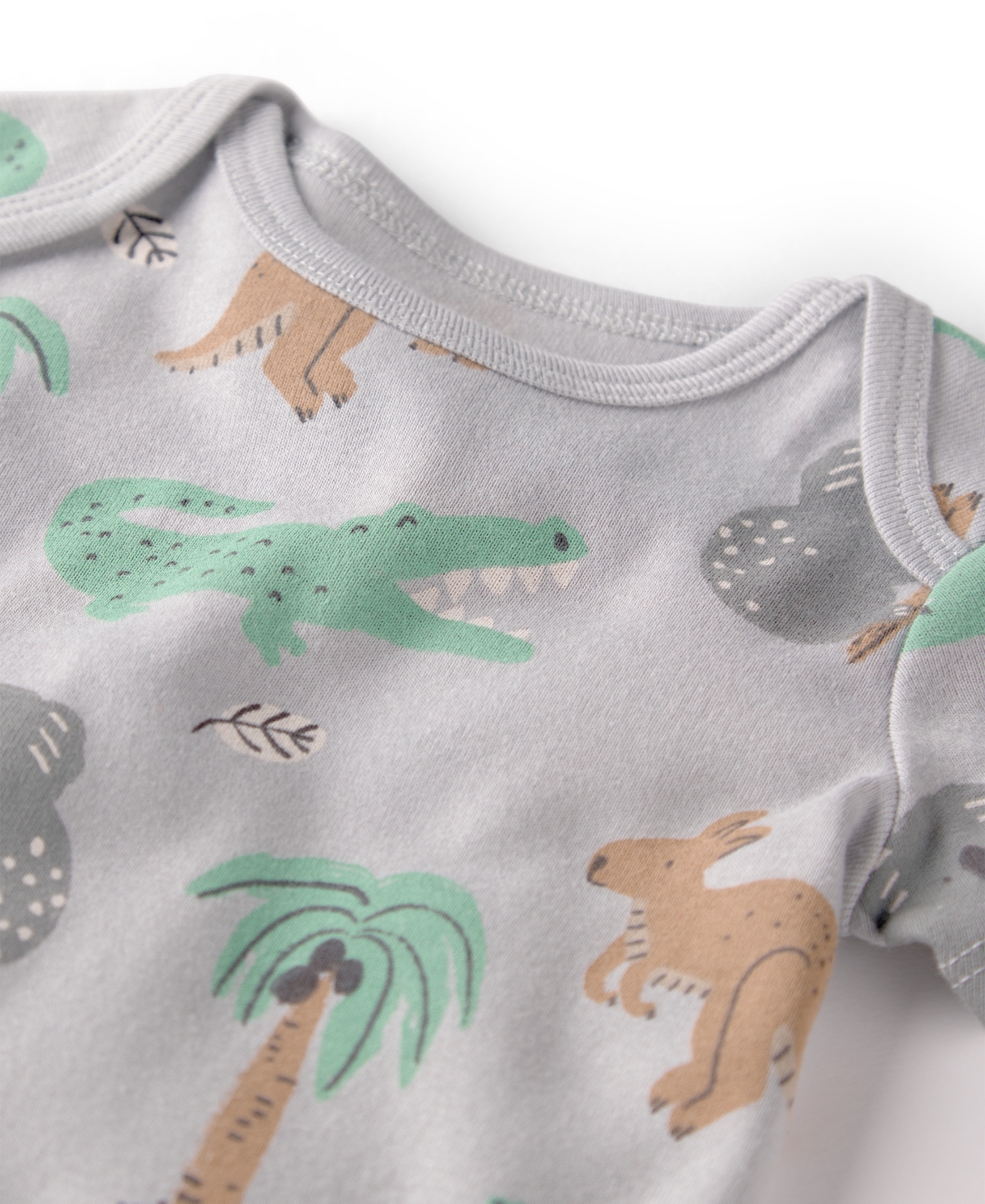 Little Planet by Carter's Baby Boys' Organic Cotton Aussie Friends Print Round Neck Bodysuits, 3-Pack