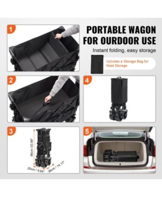 SUGFIT 400L Double Decker Wagon with Extended Handle & Heavy-Duty Frame