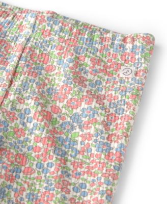 Little Planet By Carters Baby Girls' Organic Cotton Spring Floral Rib Leggings, 2-Pack Set