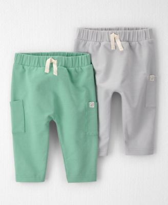 Little Planet by Carters Baby Boys' Organic Cotton French Terry Joggers, 2-Pack Set