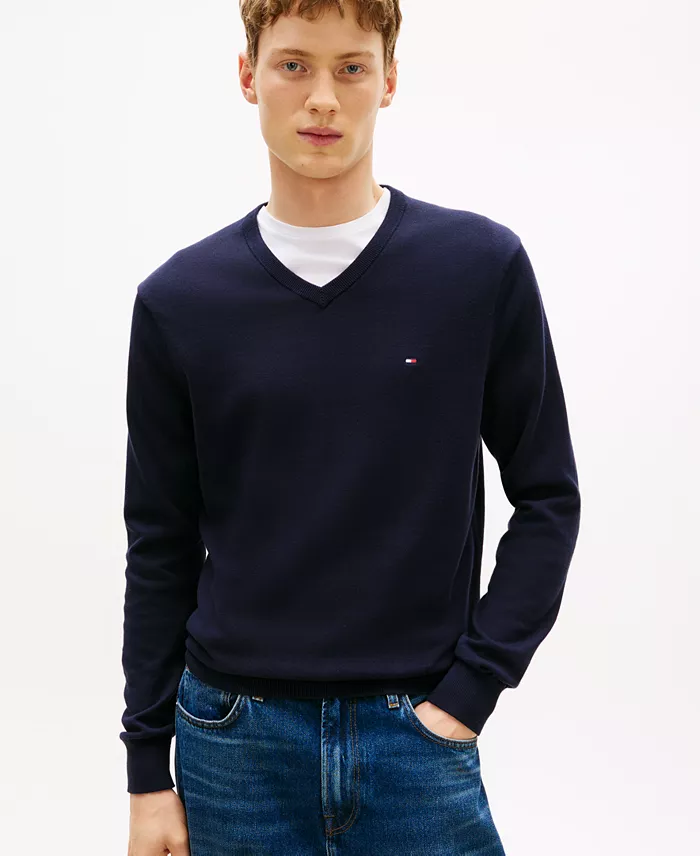 Men's Essential Solid V-Neck Sweater - thumbnail 9