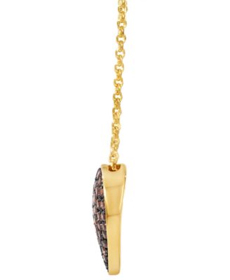 Chocolate Ombre Diamond Pendant Necklace (1 ct. t.w.) in 14k Honey Gold