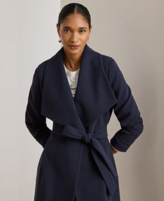 Women's Belted Wing Collar Trench Coat