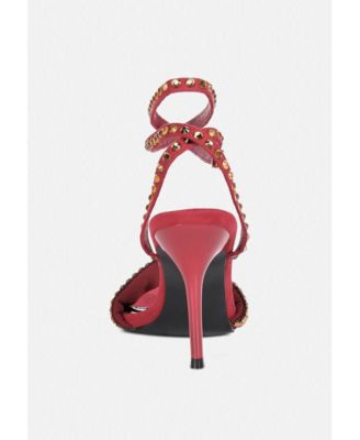 ZURIN Womens Diamante Embellished Stiletto Sandals